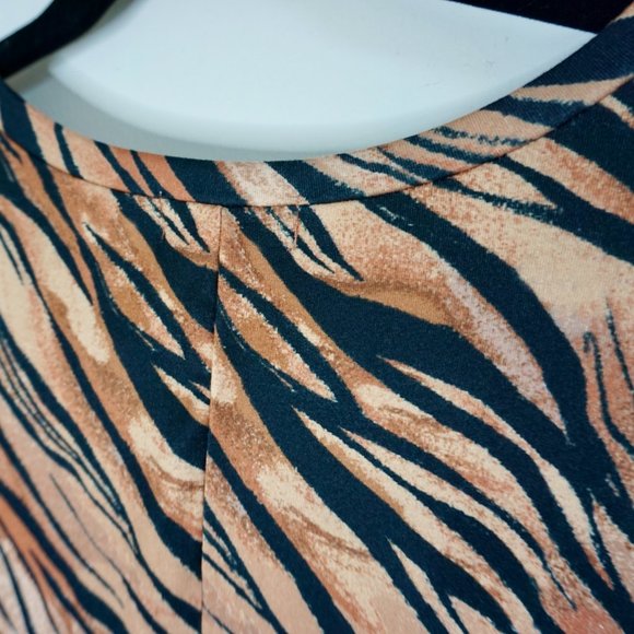 NEW Leith Long Sleeve Minidress - Tiger Print Sz M - Picture 8 of 9